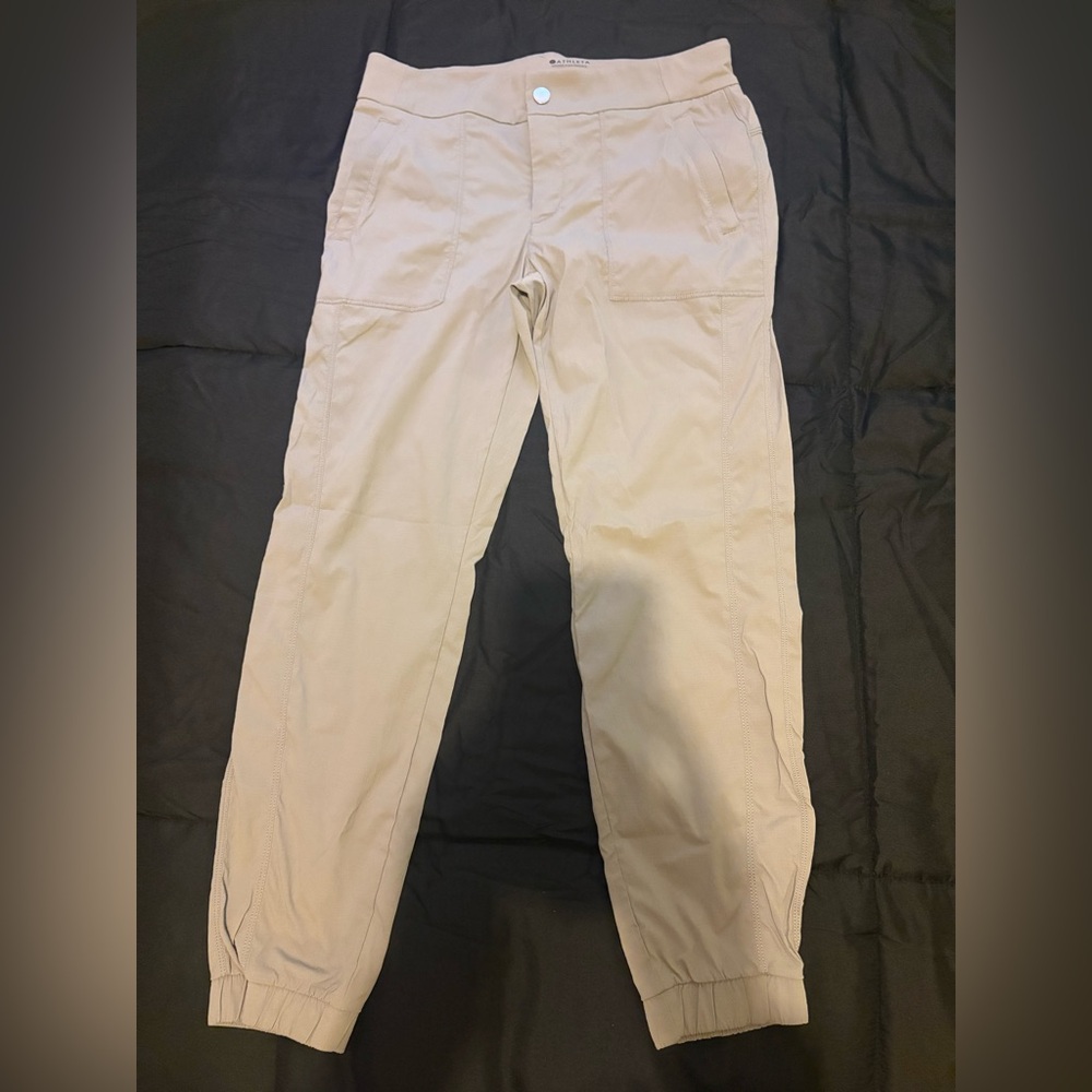 ATHLETA Trekkie 2.0 Jogger Gray/Beige Color Casual Jogger Pants Size 6
